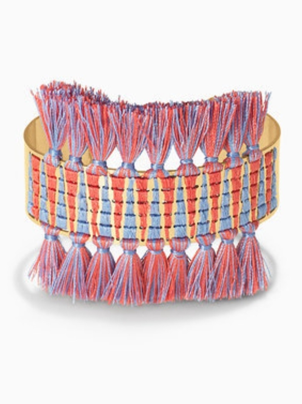Stella & Dot + Rebecca Minkoff Fleetwood Fringe Cuff- Gold Tone Boho